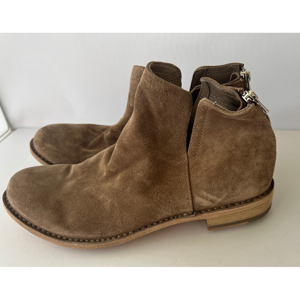 Officine Creative Legrand 160 Brown Suede Ankle Boots Italy Women 38 Rear Zip